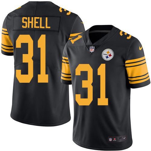 Men Pittsburgh Steelers #31 Shell Nike Black Vapor Color Rush Limited NFL Jersey->pittsburgh steelers->NFL Jersey